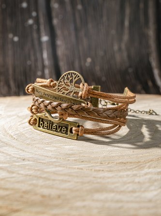 Bohemian Vintage Multilayer Leather Rope Bracelet