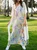 Butterfly Printed Casual Round Neck Dress With Coat Two-Piece Set