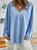 Casual V Neck Cotton-Blend Long Sleeve Tunic T-Shirt