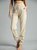 Solid Drawstring Casual Linen Pants Women Trousers