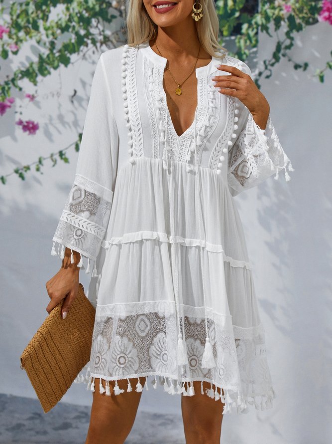 3/4 Sleeve Boho Weaving Dress