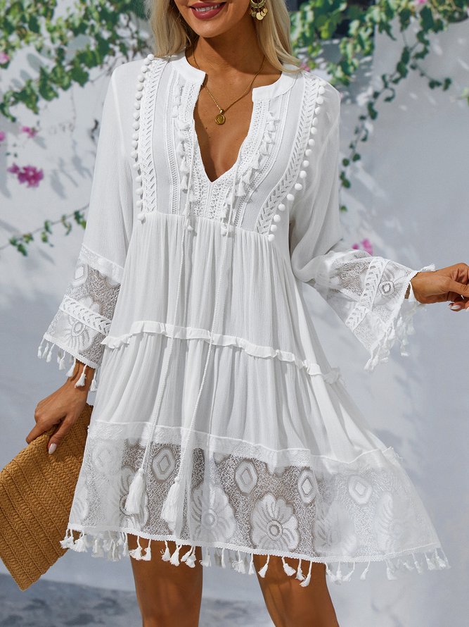 3/4 Sleeve Boho Weaving Dress