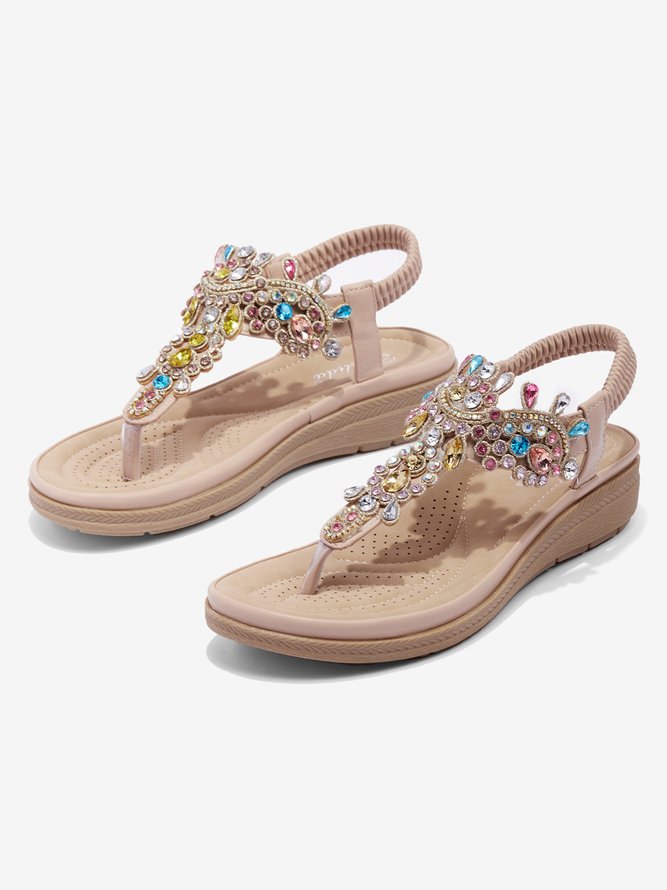 Soft Comfortable Fashion Party Rhinestone Flip Sandals