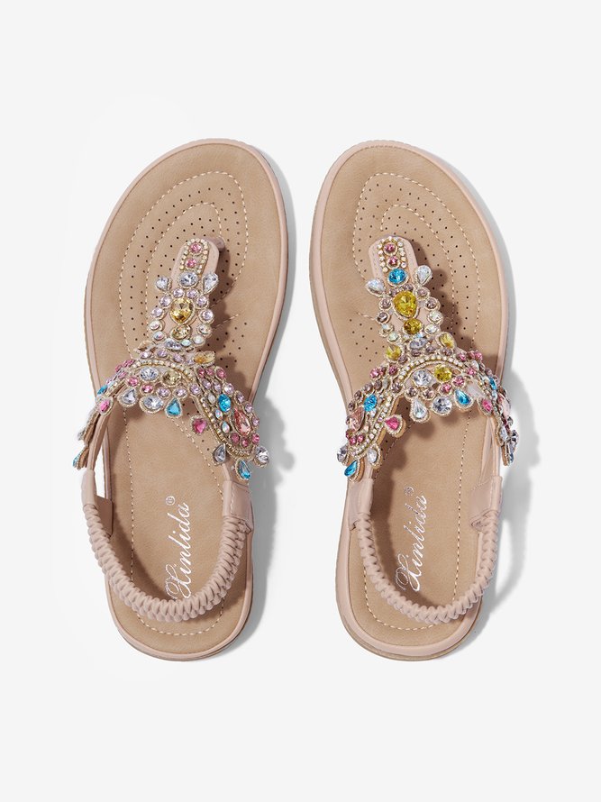 Soft Comfortable Fashion Party Rhinestone Flip Sandals