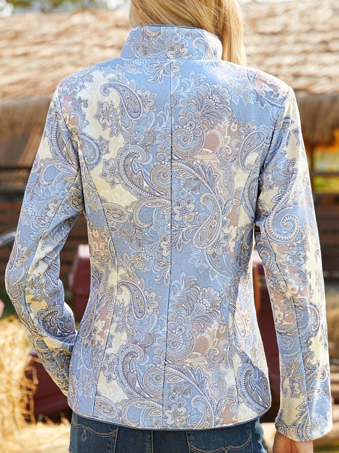 Regular Fit Paisley Boho Blazer