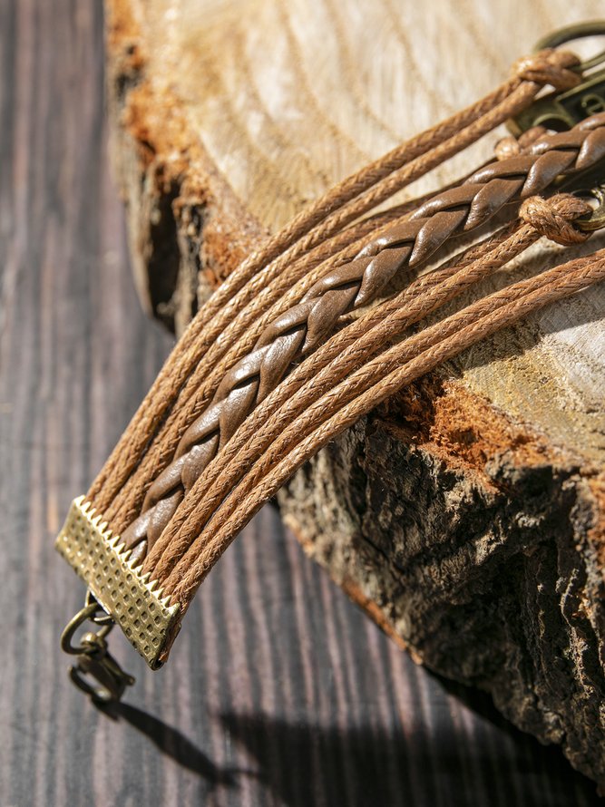 Bohemian Vintage Multilayer Leather Rope Bracelet