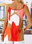 Women's Holiday Weekend Geometric Tank Top Camis Color Sleeveless Print V Neck Casual Streetwear Top