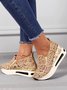 Fashion Sequin Breathable Mesh Slip On Platform Sneakers