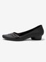 Comfortable Soft Sole Waterproof Pointed Toe Shallow Mouth Chunky Heel Shoes