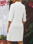 Cotton And Linen Loose Linen Plain Dress