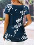 Floral Jersey Casual T-Shirt