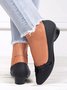 Comfortable Soft Sole Waterproof Pointed Toe Shallow Mouth Chunky Heel Shoes