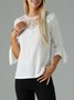 Crew Neck Lace Casual Shirt