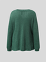 Women Casual Plain Loose Blouse Notched Long Sleeve Buttoned Regular Spring/Fall Shirt