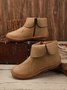 Women Casual Plain All Season Commuting Closed Toe PU Vintage Style Rubber Classic Boots Boots